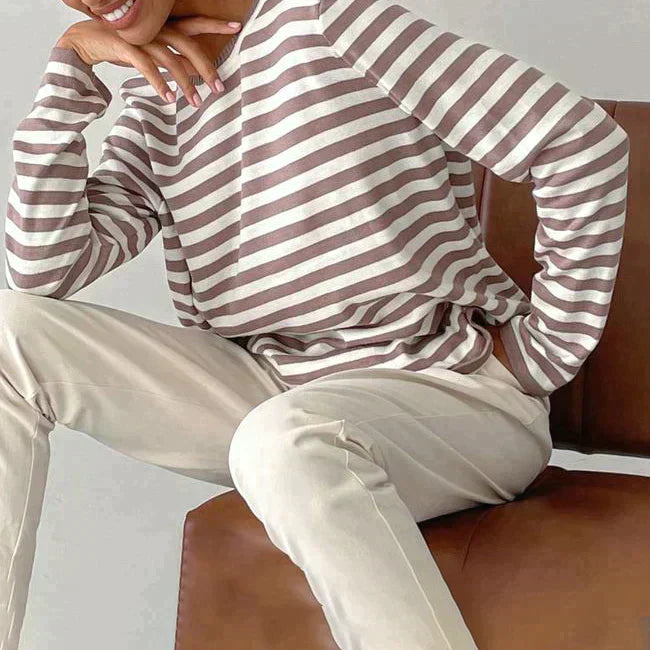 Nicole - Élégant pull rayé