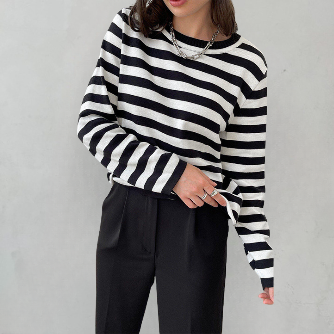 Nicole - Élégant pull rayé